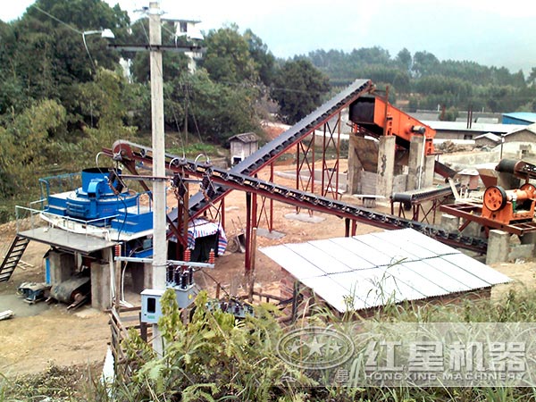 石灰石破碎生產線現(xiàn)場示意圖