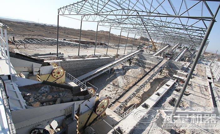 山東環(huán)保型破碎生產(chǎn)線現(xiàn)場(chǎng)