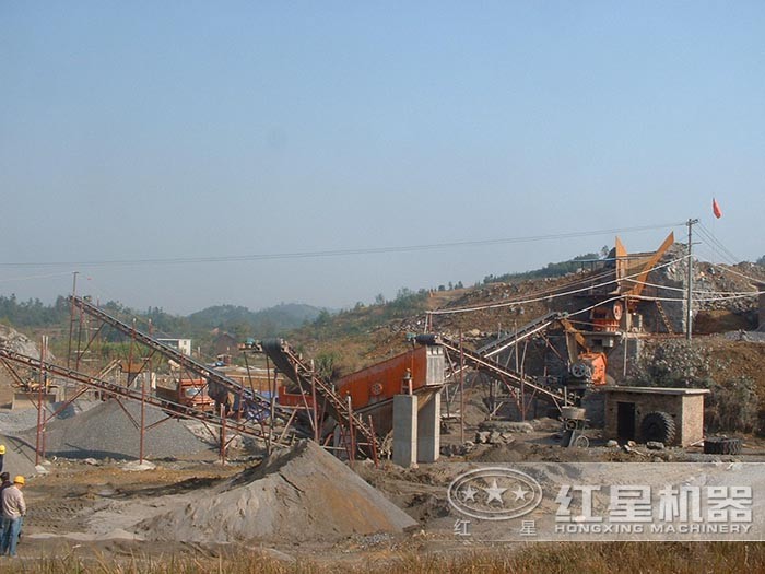 湖南環(huán)保型砂石骨料生產(chǎn)線(xiàn)現(xiàn)場(chǎng)