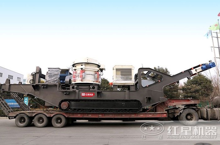 履帶式移動碎石機搭載圓錐破碎機 履帶式移動碎石機搭載圓錐破碎機