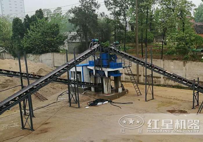 機(jī)制砂生產(chǎn)線現(xiàn)場(chǎng)