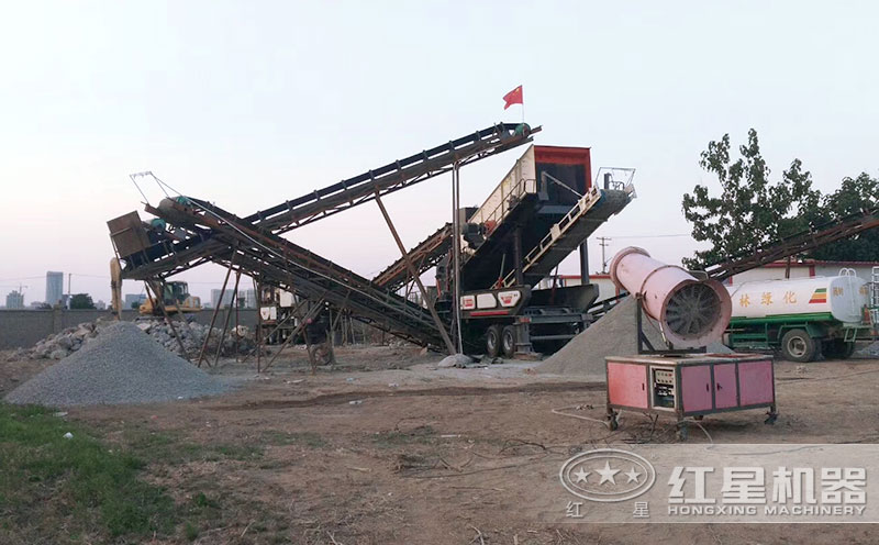 輪胎移動機(jī)制砂生產(chǎn)線配置