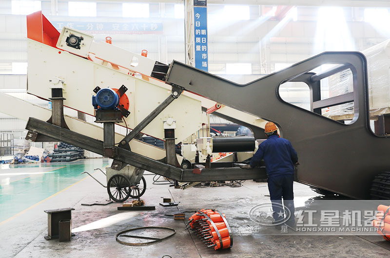 大型石子粉碎機(jī)車(chē)間安裝圖